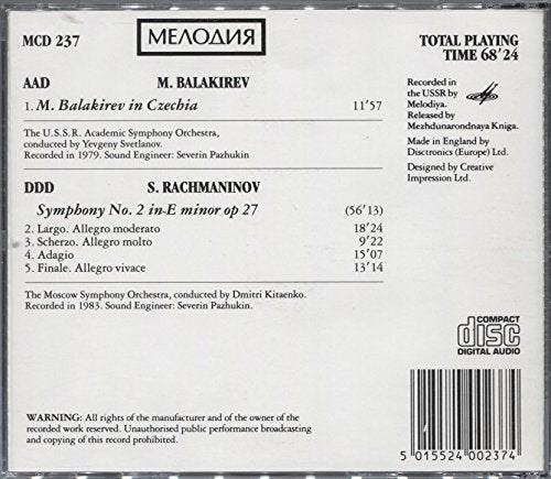 Balakirev in Czechia; Rachmaninov Symphony No. 2