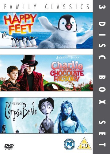 Happy Feet/Charlie And The Chocolate Factory/Corpse Bride [DVD] [2006]