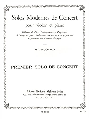MAURICE HAUCHARD: FIRST CONCERT SOLO (VIOLIN/PIANO)