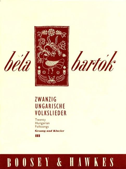 20 Hungarian Folksongs: Diverse Lieder. medium voice and piano. moyenne.