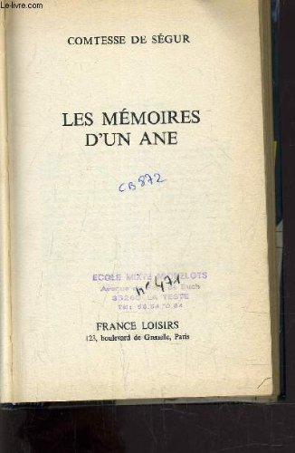 LES MEMOIRES D'UN ANE.