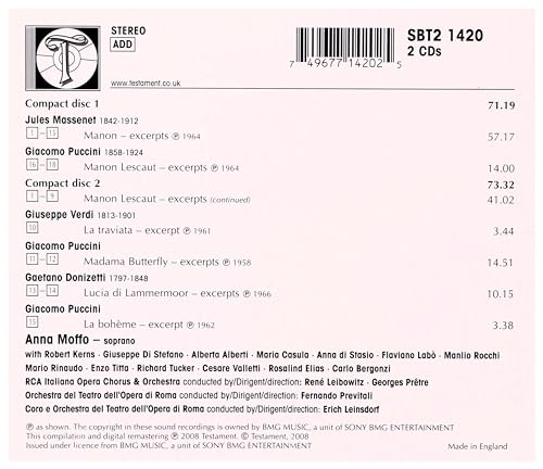 Anna Moffo: A Portrait of Manon