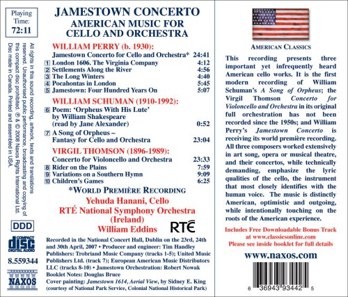 Jamestown Concerto; American Music for Cello and Orchestra