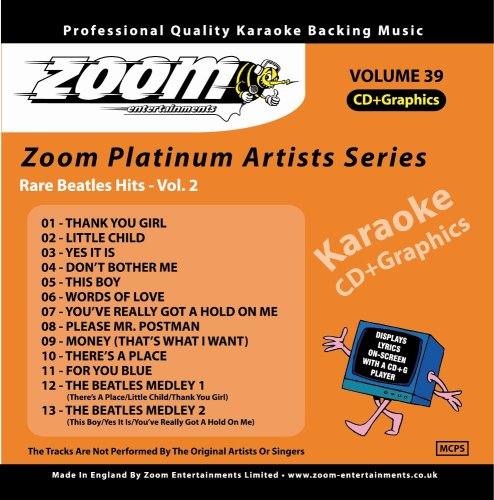 Zoom Karaoke CD+G - Platinum Artists 39: Rare Beatles Hits Vol. 2