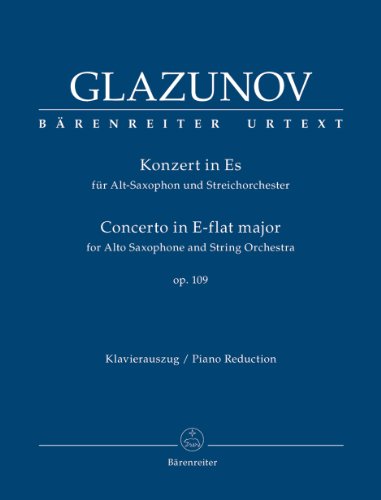 Glazunov: Saxophone Concerto in Eb major, Op.109 (Urtext)