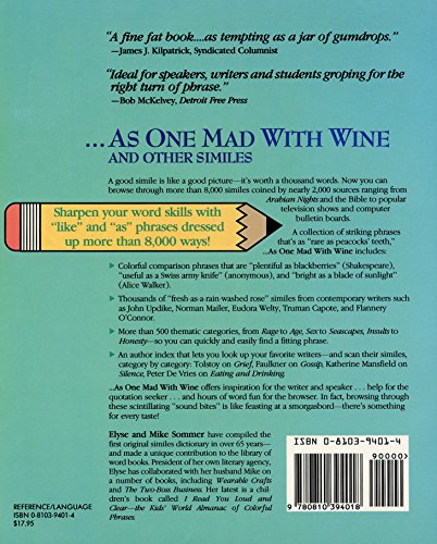 As One Mad with Wine and Other Similes