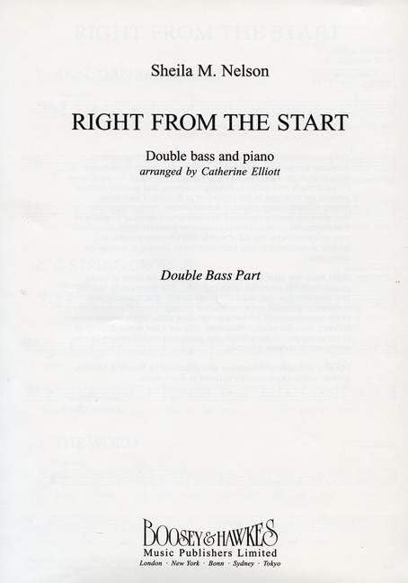 Sheila Nelson: Right from the Start (Double Bass Part)