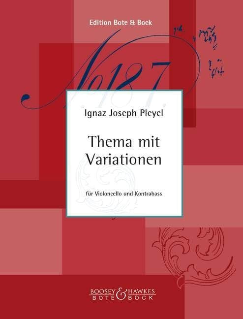 Theme with Variations: cello and double bass. Partition d'exécution.