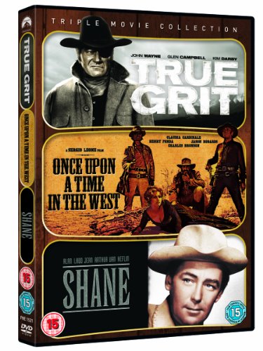 Westerns Triple –True Grit (1969), Once Upon a Time in the West, Shane [DVD]