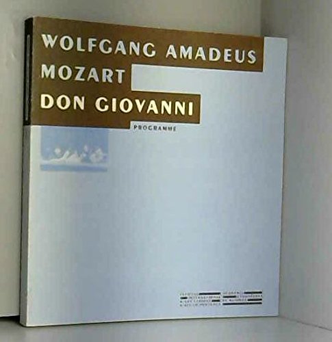 Don Giovanni. Programme. Festival International d'Art Lyrique d'Aix en provence. 1998