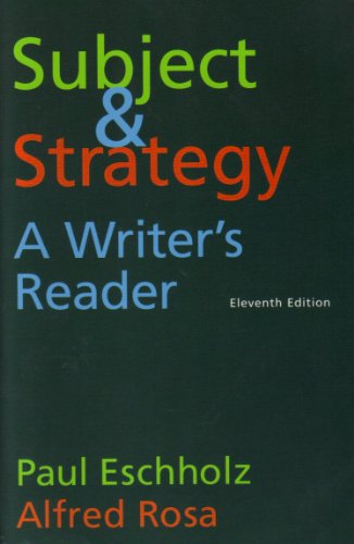 Instructor's Edition for Subject and Strategy