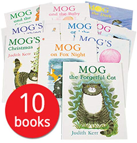 Mog the Cat 10 Books Collection Set Pack By Judith Kerr - (Mog the Forgetful Cat, Mog and Bunny, Mogs Chritmas, Mog in the Dark, Mog Amazing Birthday Carper, Mog and the V.E.T, Mog and the Granny, Mog and the Baby, Mog on the Fox Night, Mog Bad Things)