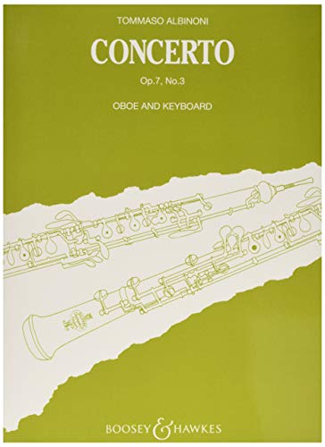 Concerto Bb Major: op. 7/3. oboe, strings and B.c.. Réduction pour piano avec partie soliste.