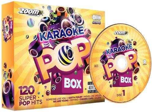 Zoom Karaoke Pop Box Party Pack - 6 CD+G Box Set - 120 Songs