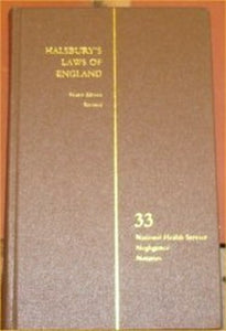 Halsbury's Laws of England, Fourth Edition, Reissue, Volume 33 