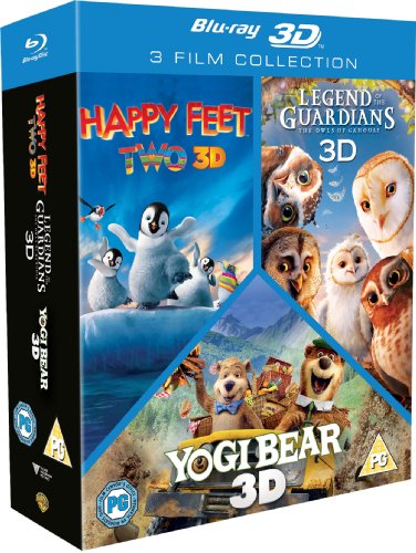 Happy Feet 2/Yogi Bear/Legend Of The Guardians Triple Pack [Blu-ray 3D + Blu-ray] [2012] [Region Free]