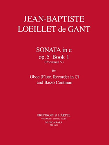 SONATE 1 E OP.5 HAUTBOIS