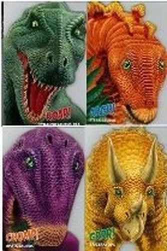 Dinosaurs Shaped Board Book 4-Pack Apatosaurus, Stegosaurus, Triceratops & Tyrannosaurus Rex