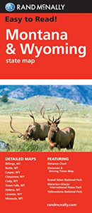 Montana Wyoming State Map 