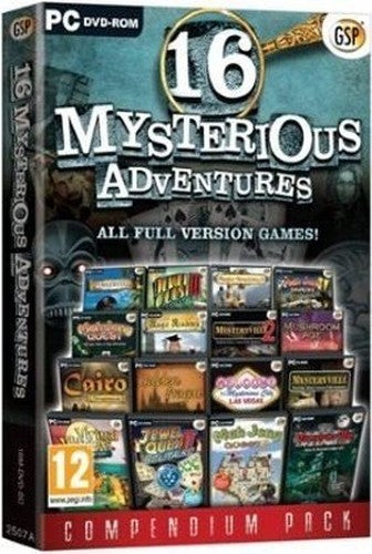 16 Mysterious Adventures Pack - Mysterious City Vegas, Cairo and Prague, Jewel Quest Solitaire II & III, Mysteryville 1 & 2, Pirateville, Vampireville, Virtual Villagers 3, Magic Academy 1 & 2 MahJong Quest I, II & III, Mushroom Age - UK Version