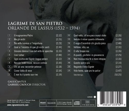 Lassus: Lagrime Di San Pietro
