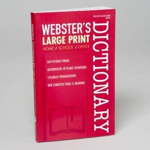 Webster's Large Print Dictionary