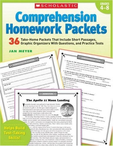 Comprehension Homework Packets Grades 4-8