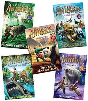 Spirit Animals Set of 5 Books: #1 Wild Born Spirit Animals #2: Hunted Spirit Animals #3: Blood Ties Spirit Animals #4: Fire and Ice Spirit Animals #5: Against the Tide