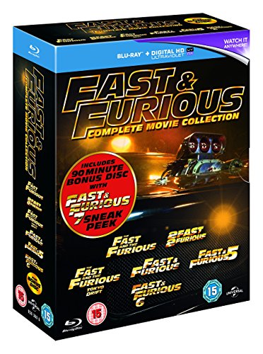 Fast & Furious 1-6 (includes sneak peek of Fast & Furious 7) [Blu-ray] [2015]