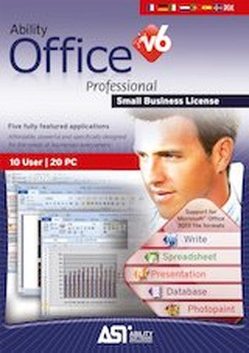 Ability office professional for 10 Users 20 pc commercial use.
