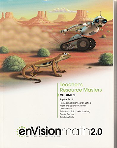 enVision Math 2.0 Teacher's Resource Masters grade 4 Volume 2 Topics 8-16
