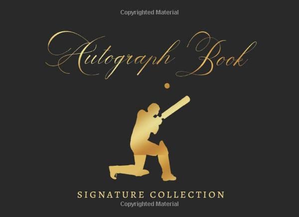 AUTOGRAPH BOOK: SIGNATURE COLLECTION | CRICKET CELEBRITY JOURNAL | CREATIVE GIFT FOR SPORT LOVERS.