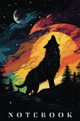Wolf Notebook Journal 6x9 120 Pages: lovely Wolf Lined Paper, Wolves Notebook to Write in, Personal use, School, Home, College, Gifts for Women,Men, ... Birthday, Husband, Family. (Wolf Journal)