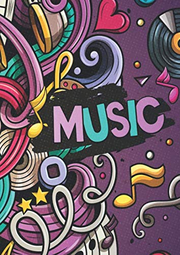Lined Paper Notebook Music A4 120
