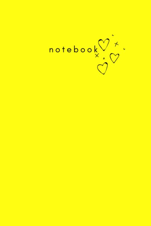 Yellow Heart Notebook: Simple Heart Notebook, Plain Yellow Journal, Notebook for Kids, Diary (110 Pages, Blank, 6 x 9): (Heart Cover Notebook, Yellow Notebook, Plain Notebook)