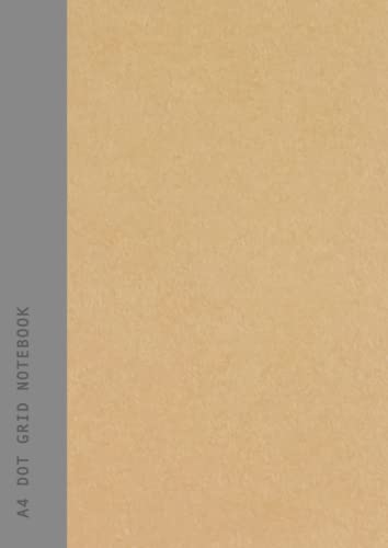 A4 Dot Grid Notebook : Grey Spine Dotted Grid School, Office and College Subject or Course Bullet Journal - 90 Pages Recycled Paper