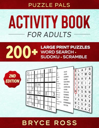 ACTIVITY BOOK FOR ADULTS: 200+ Large Print Puzzles (Activity Books For Adults)