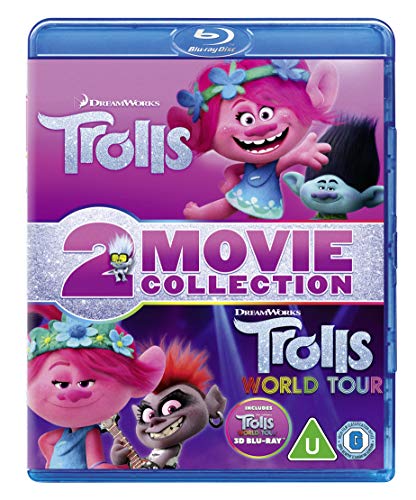 Trolls & Trolls World Tour Double Pack (2D +3D Blu-ray) [2020] [Region Free]