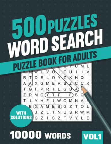 500 Word Search Puzzle Book for Adults: Big Puzzlebook with 100 Hidden Word Find Puzzles for Seniors, Adults and all other Puzzle Fans