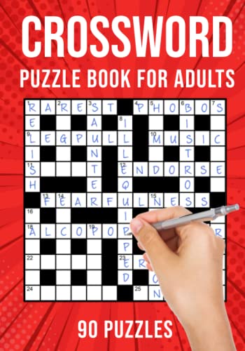 Crossword Puzzle Book for Adults : Quick Daily Cross Word Activity Books 90 Puzzles ( UK Version)