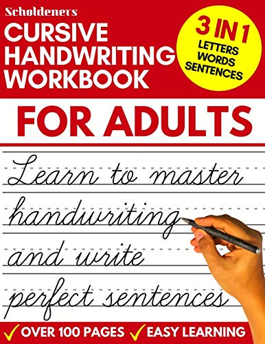 Cursive Handwriting Workbook for Adults