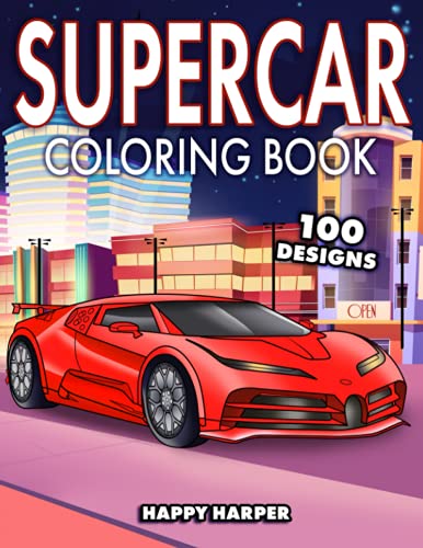 Supercar Coloring Book