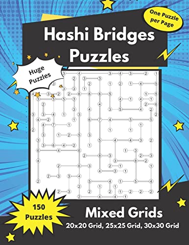 Hashi Bridges Puzzles Mixed Grids