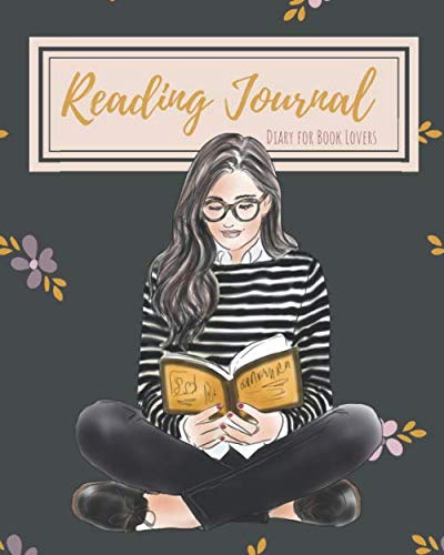 Reading Journal Diary for Book Lovers: Track the Books You Read and Create a Personal Reading Record to Look Back On - Woman with glasses reading ... (Reading Gifts for Book Lover Friends)