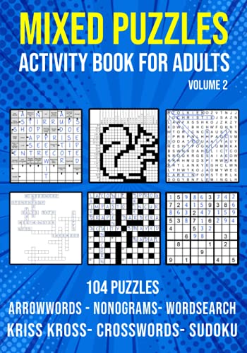 Mixed Puzzle Activity Book for Adults Volume 2