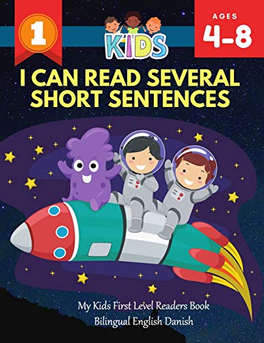I Can Read Several Short Sentences. My Kids First Level Readers Book Bilingual English Danish