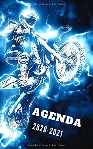 Agenda 2020 2021: Agenda Scolaire Journalier Moto Motocross Biker Motard Sport Mécanique | 292 pages collège lycée étudiant