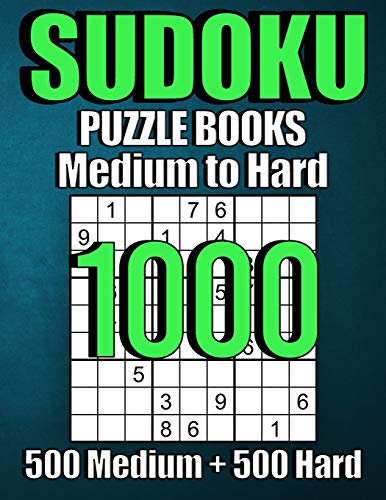 1000 Sudoku Puzzles 500 Medium & 500 Hard