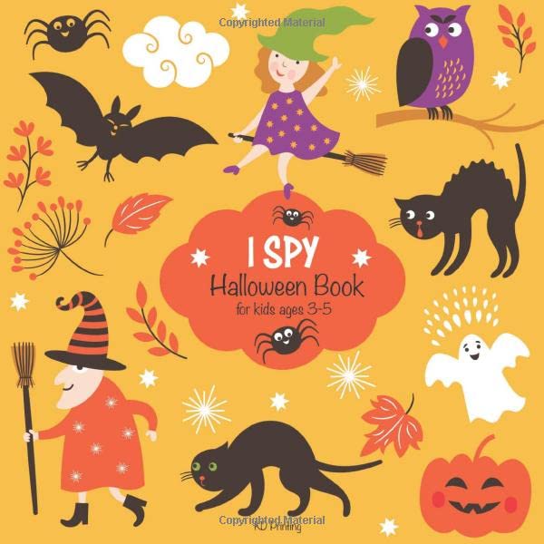 I Spy Halloween Book for Kids Ages 3-5: Halloween coloring and guessing games