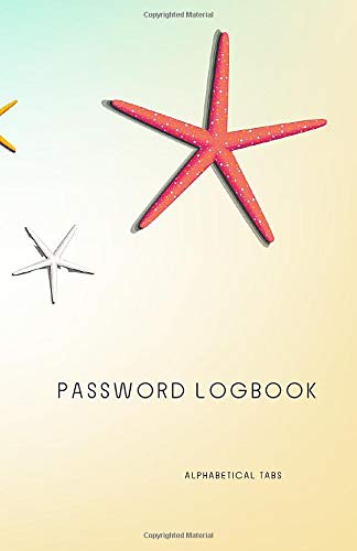 Password Logbook! Hide in the sand! Internet password logbook with Alphabetical tabs. Personal password storage. Keep track & organizes your internet ... ideas for gifts & presents. Size 5.5"x8.5".